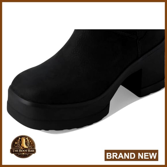 Water-resistant leather Chelsea boots with 2-inch platform and 3-inch heel - Picture 7 of 7